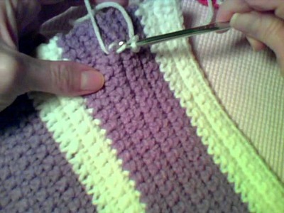 How to Crochet:  Writing on Single Crochet Fabric with Slip Stitches