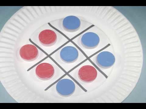 How to make a colorful recycled tic tac toe game - EP