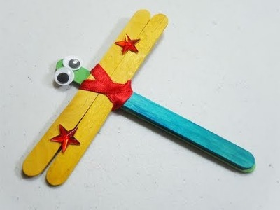 How to make apopscicle stick dragonfly - EP