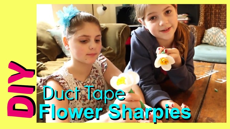 How to Make Duct Tape Stuff | DIY Sharpie Duct Tape Flower Pen | Spring Sharpie Marker Crafts