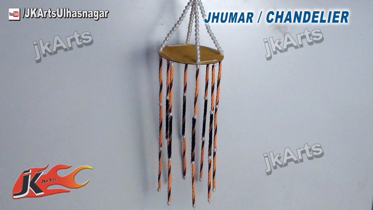 HOW TO: Make Jhumar. Chandelier out of waste DVD (Easy Craft for Kids) - JK Arts  535