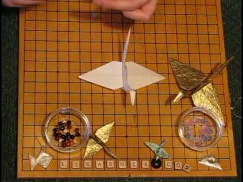 Origami Hanging Crane Ornament Instructions