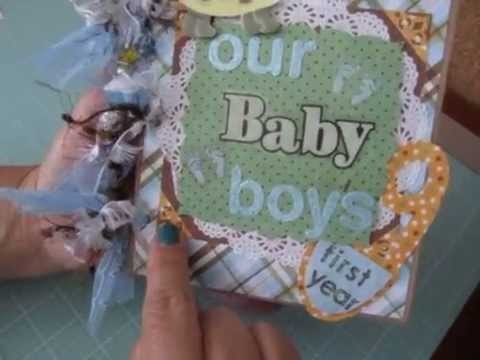 "Our Baby Boys First Year" Paper Bag Scrapbook Album