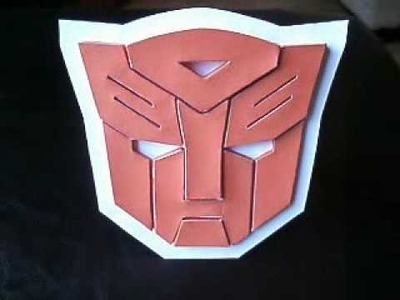 Papercraft Autobot Symbol. Logo from Transformers