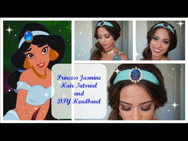 Princess Jasmine Hair Tutorial and DIY Headband