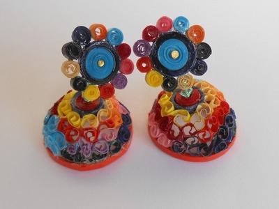 Quick & Easy Colorful Beehive Jhumka - Making Tutorial