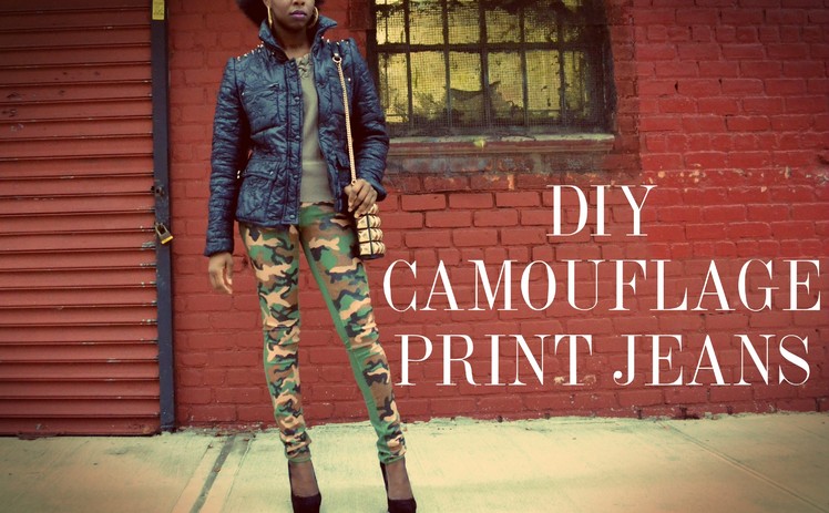(RYC) 1: DIY Camouflage Print Jeans