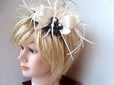 Saucer style Royal Wedding Fascinator Hat diy headpiece, bridal fascinator, headband,