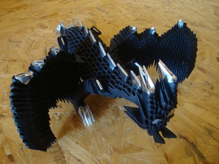 3D origami dragon tutorial (remake)