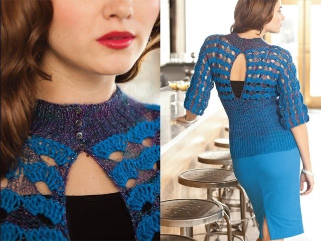 #5 Lace Keyhole Top, Vogue Knitting Holiday 2013