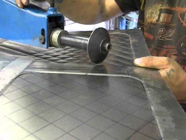 Bead rolling embossing and cross hatching