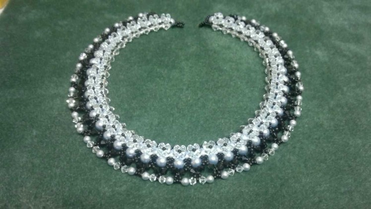 Beading4perfectionists : Classy Swarovski pearls. bicones necklace beading tutorial