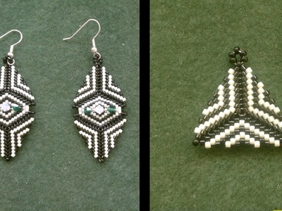 Beading4perfectionists : Earrings : How to bead a triangle with delica beads beginners tutorial