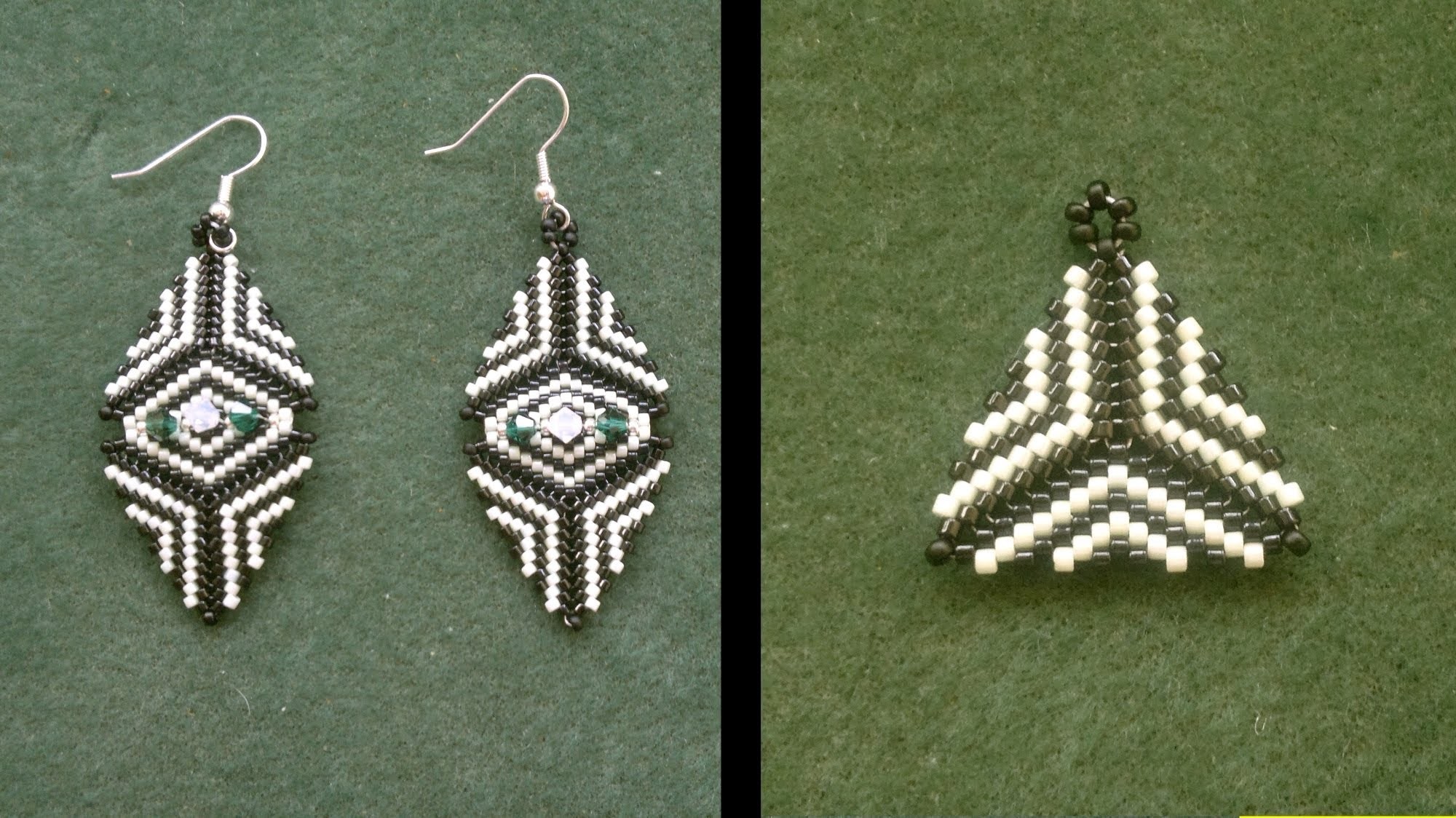 Beading4perfectionists Earrings How to bead a triangle with delica