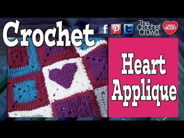 Crochet Heart Applique Tutorial