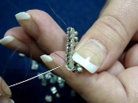 Cubed Herringbone Stitch Bracelet