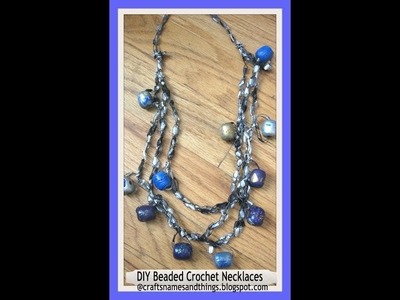 DIY Beaded Crochet Necklaces Tutorial. How make  to a crochet necklace. DIY Crochet Necklaces