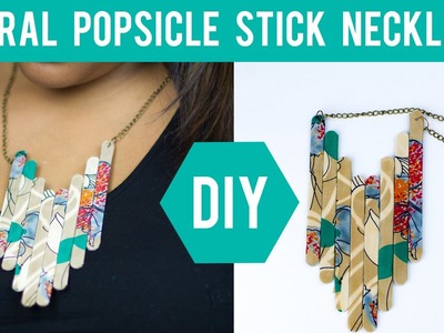 DIY: Floral Popsicle Stick Necklace