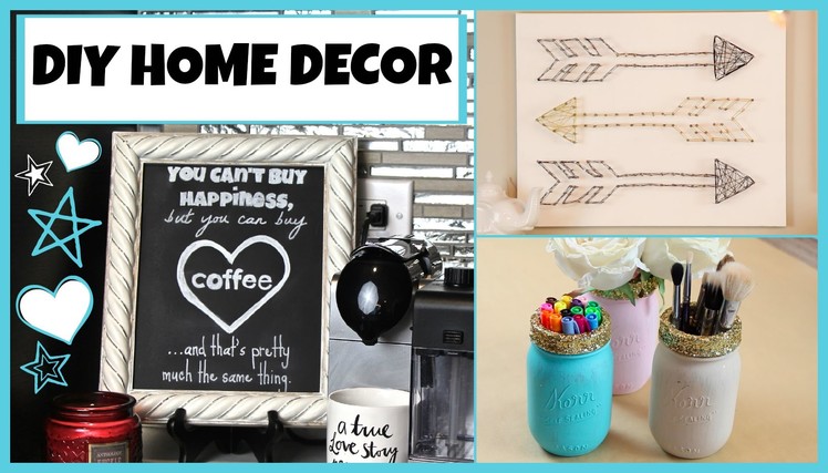 DIY Home Decor! String Art - Mason Jar Organizers & Perfect Chalkboard Lettering!