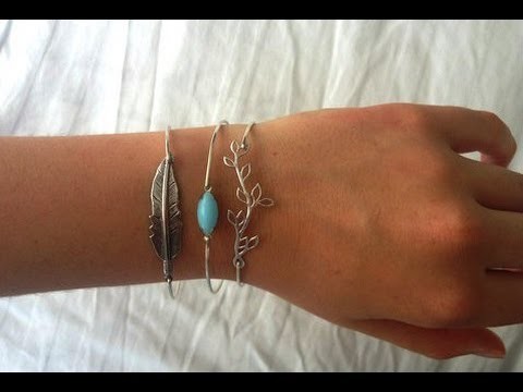 DIY Turquoise Bangle Wire Bracelets - Simple & Easy!