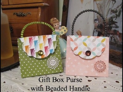 Gift Box Purse with Beaded Handle