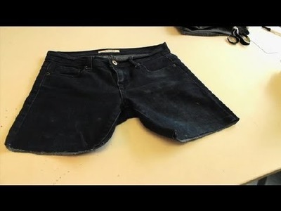 How Do I Cut Denim Jeans Into Shorts? : DIY Fashion Projects