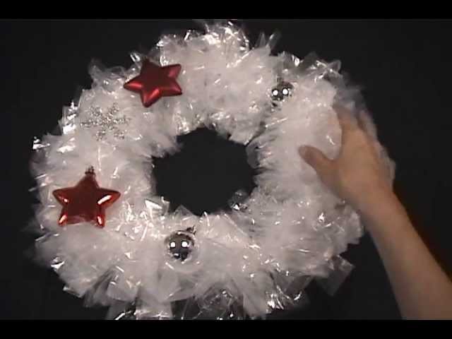 How to Make a DIY Christmas Wreath with Sandwich bags for Under $5