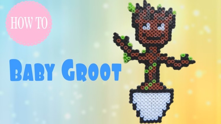 How to make Baby Groot (Guardians of the Galaxy) in Perler Beads