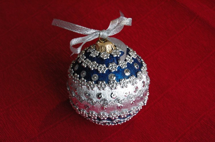 How to make Christmas ball ornament  DIY