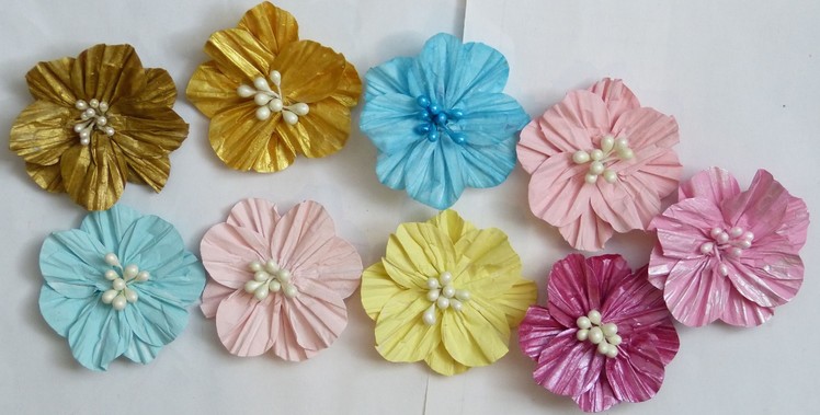 How to use circle shape into making paper flowers