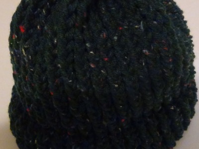 Knifty Knitter Hat with Brim on the Green Round Loom