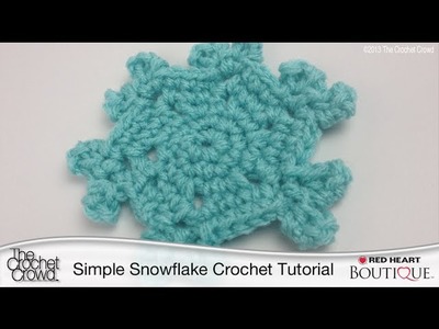 Learn How to Crochet A Simple Snowflake Tutorial