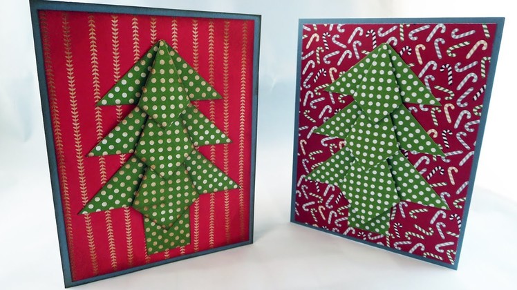 Origami Christmas Tree Card Tutorial