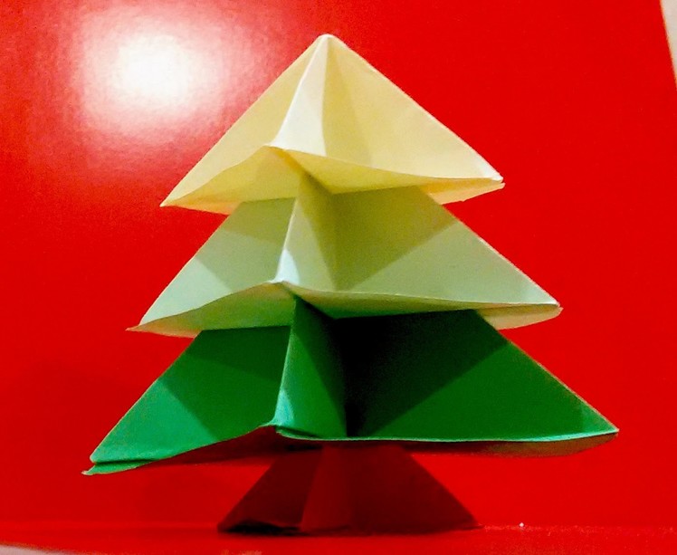 Origami Christmas tree. Easy! DIY .  Arbolito de NAVIDAD