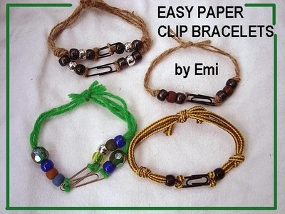 PAPER CLIP AND YARN BRACELET, crafts for kids, group activity
