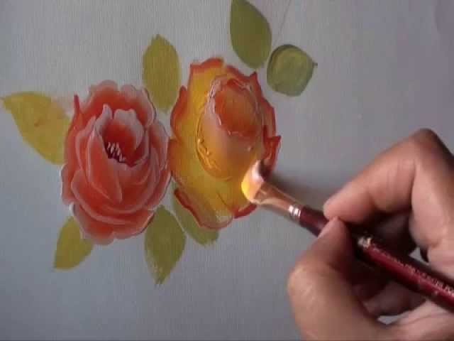 Rose painting - a simple way