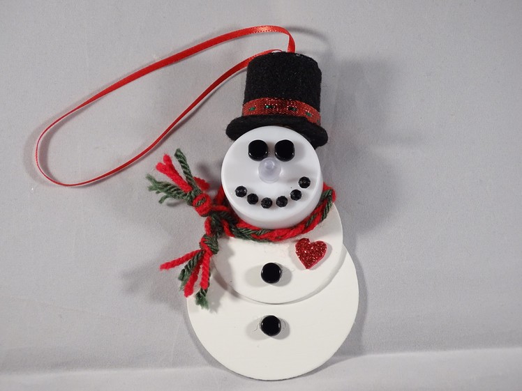 Tealight Snowman Ornament - with yoyomax12