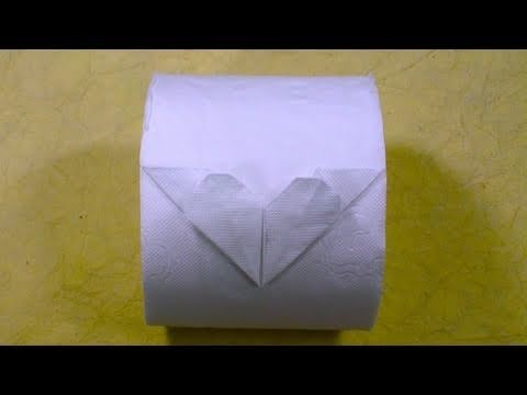 Toilet paper origami heart =D