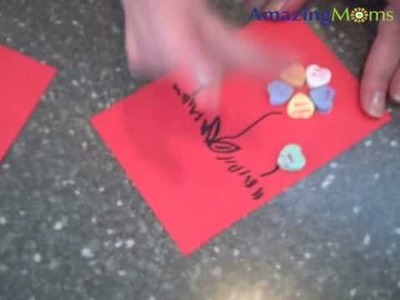 Valentine Craft for Kids - Conversation Heart Card from AmazingMoms.com