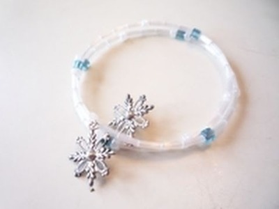 Winter Inspired Jewelry: A Snowflake Memory-wire Bracelet - A Jewelry-making Tutorial