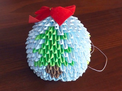 3D origami Christmas bauble tutorial