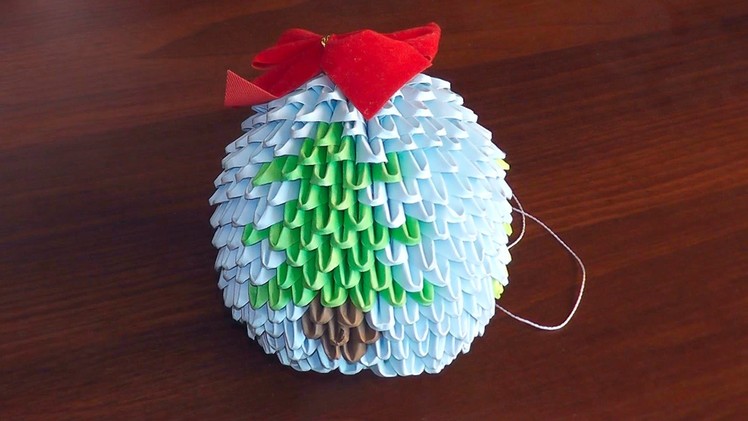 3D origami Christmas bauble tutorial