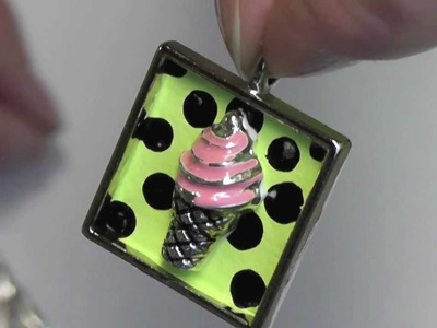 Crafting Dimensional Ice Cream Cone Pendant Great Gift for Holidays or Christmas
