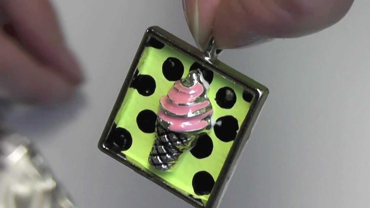 Crafting Dimensional Ice Cream Cone Pendant Great Gift for Holidays or Christmas
