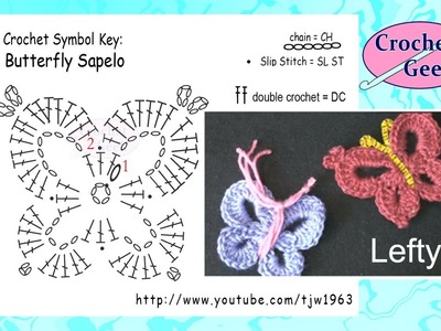 Crochet Butterfly Sapelo - Left Hand Version Crochet Geek
