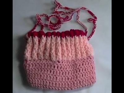 Crochet Cradle Purse Part 2 of 3 Bag. purse that turns into a Doll Cradle