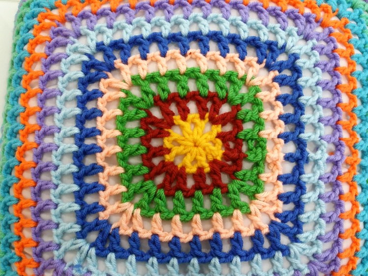 Crochet Granny Square Tutorial Pattern #3