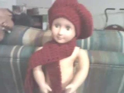 Crochet Hat and Scarf(doll)