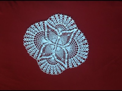 Crochet Oval Pineapple Lace Doily Part 5