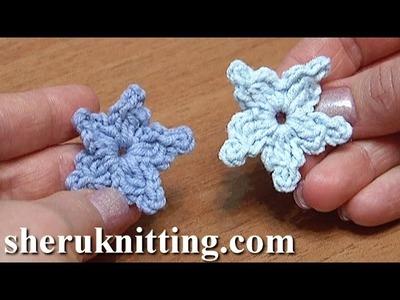 Crochet Star Flower Tutorial 1 Ganchillo flor de la estrella